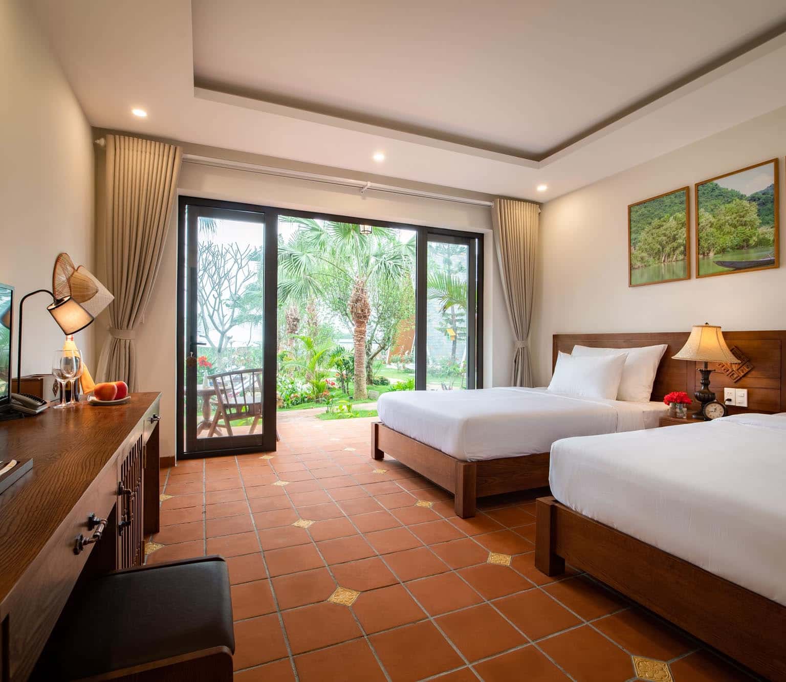 family room with garden view bai dinh resort spa ninh binh 