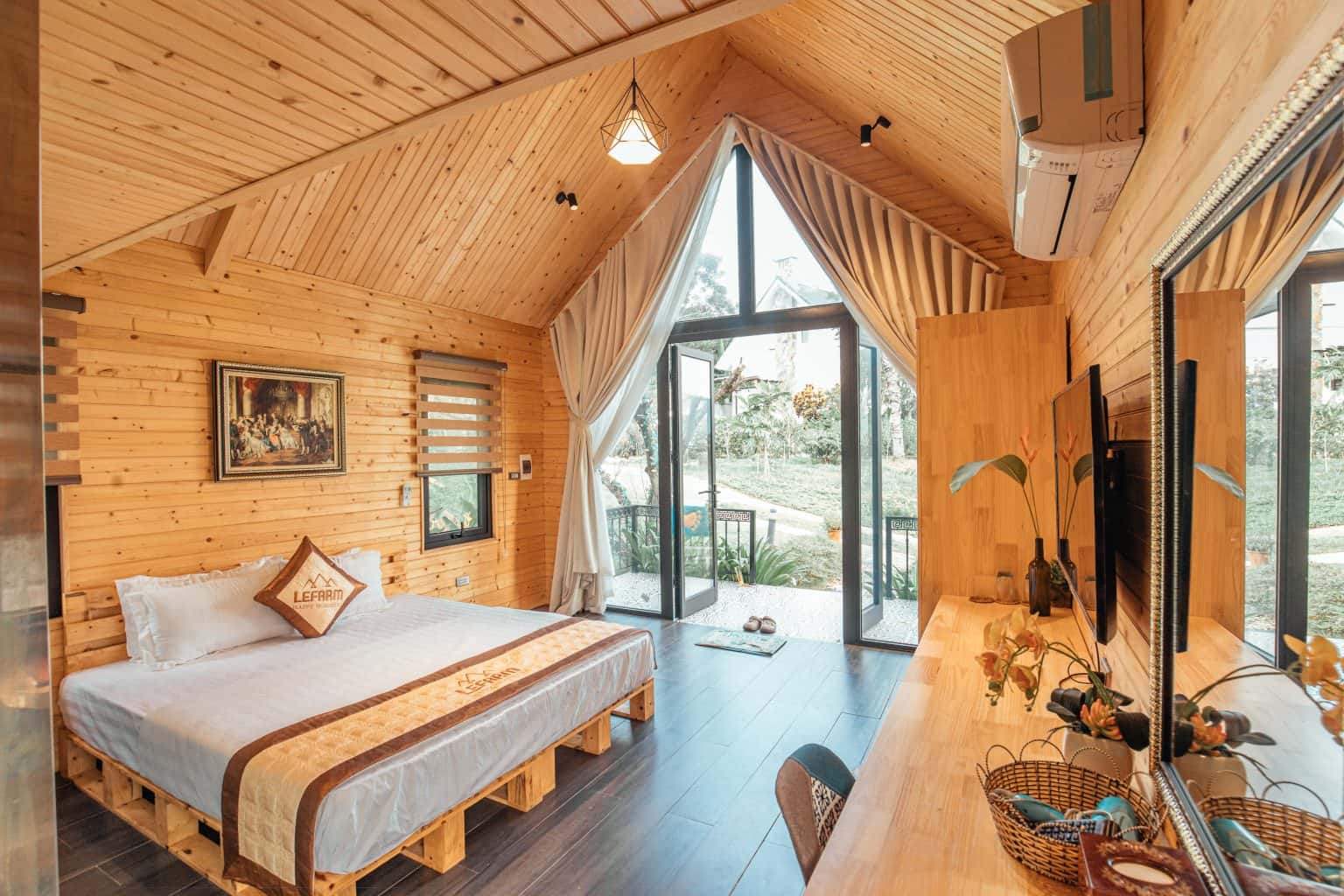 phong ngu bungalow le farm homestay ba vi ha noi 