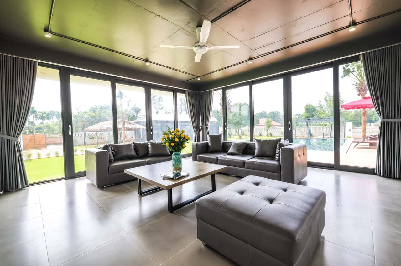phong khach vuon lan villa son tay ha noi