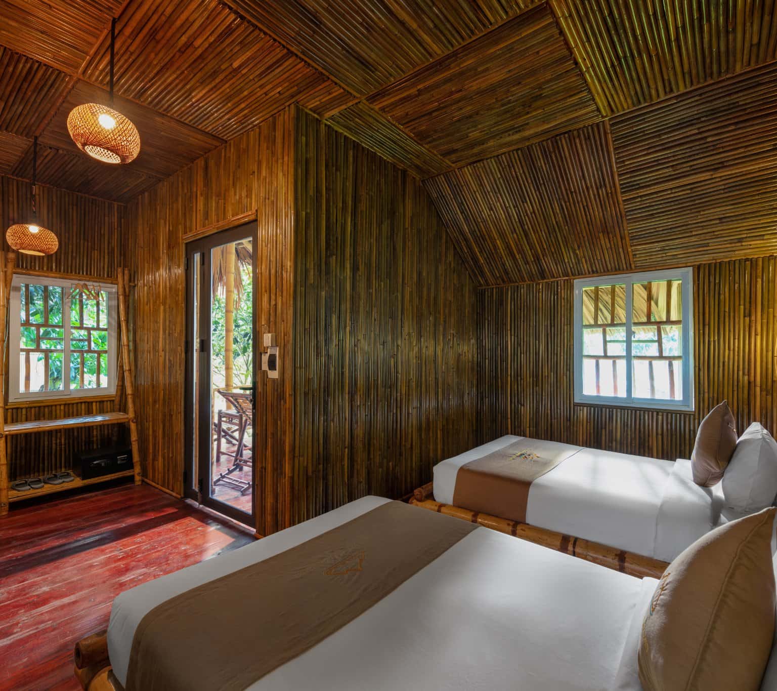 justfly bungalow lake view twin ans eco garden ninh binh