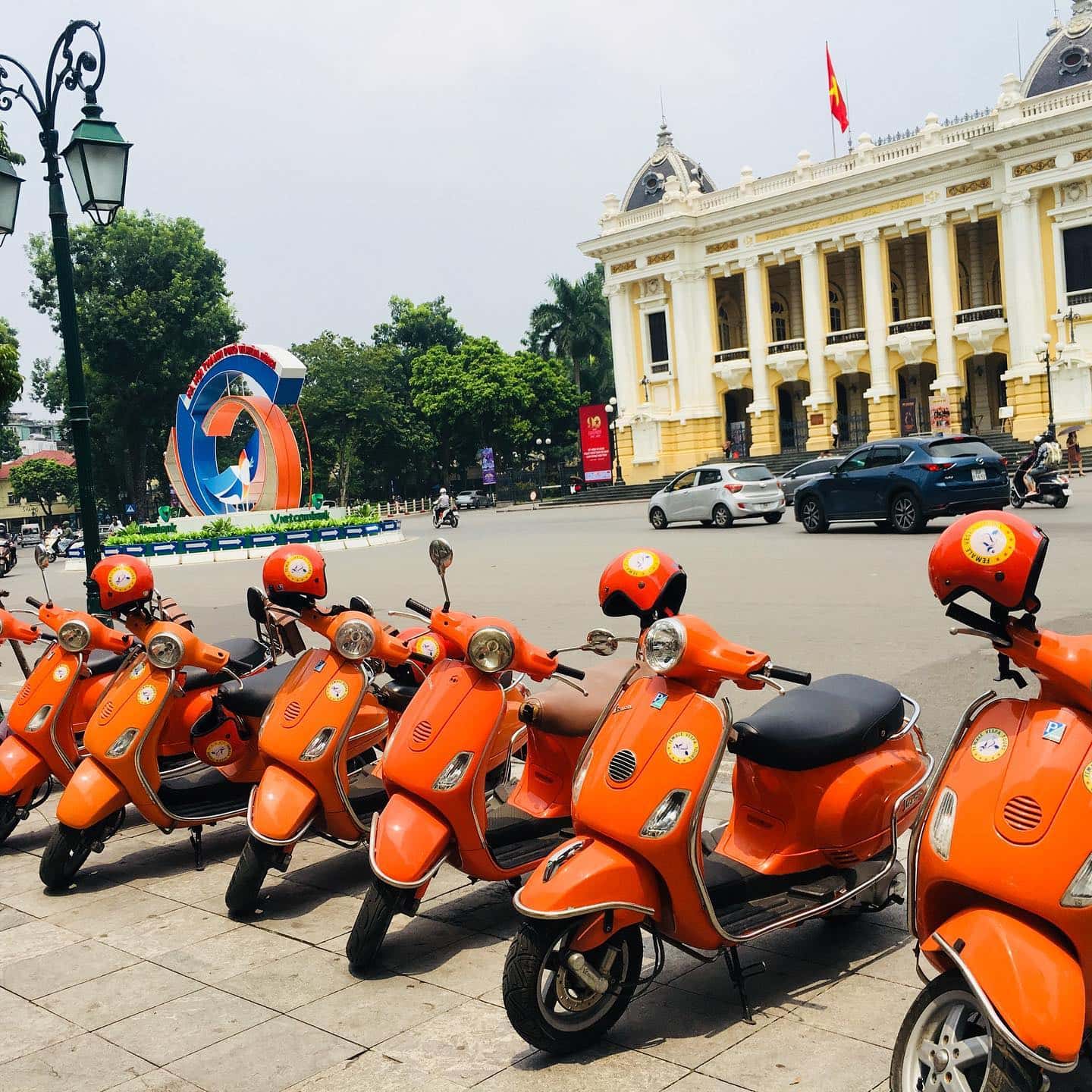 female vespa city tour hanoi 