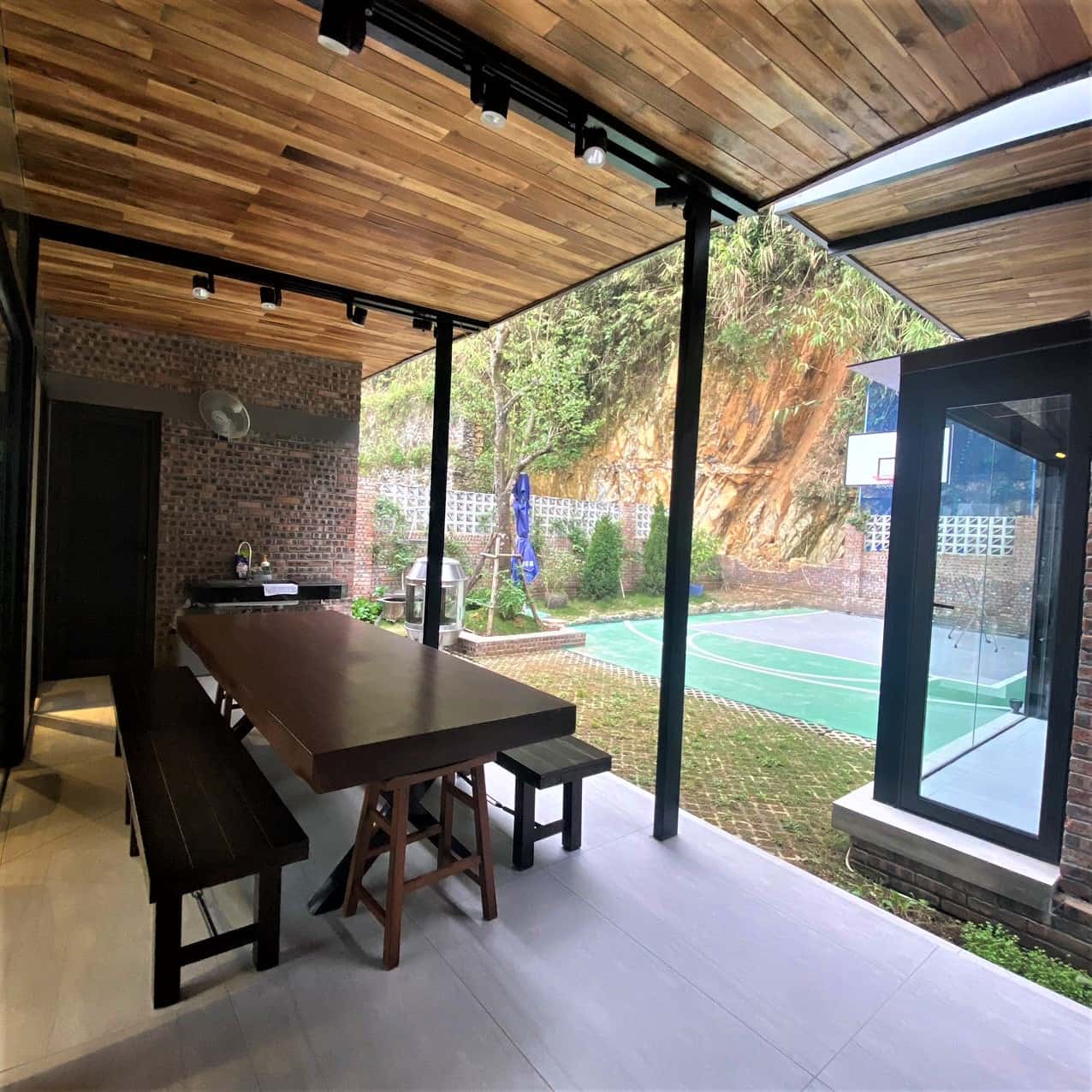 Outdoor dining table