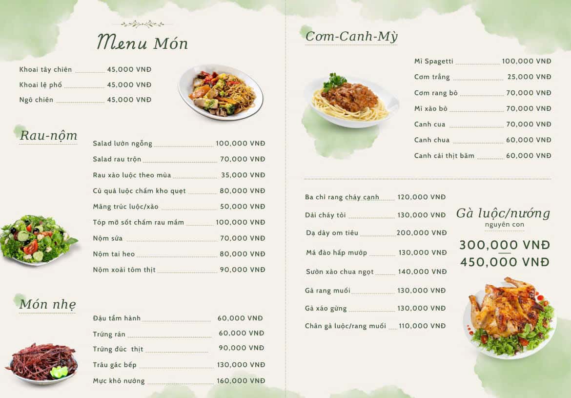 Menu gọi món