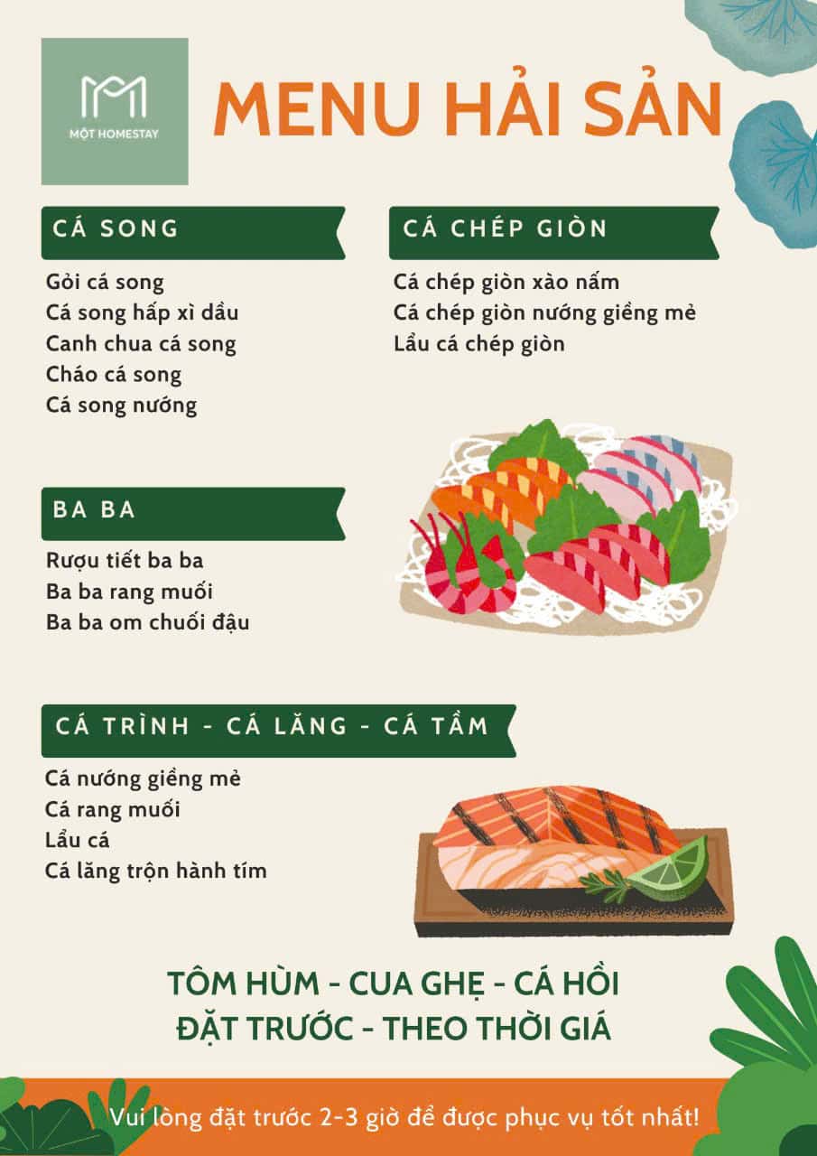 Menu hải sản