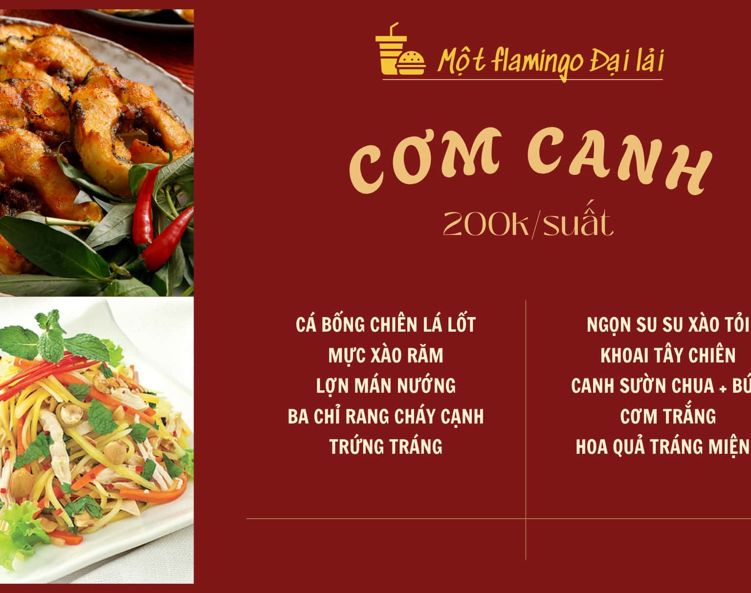 Menu cơm canh