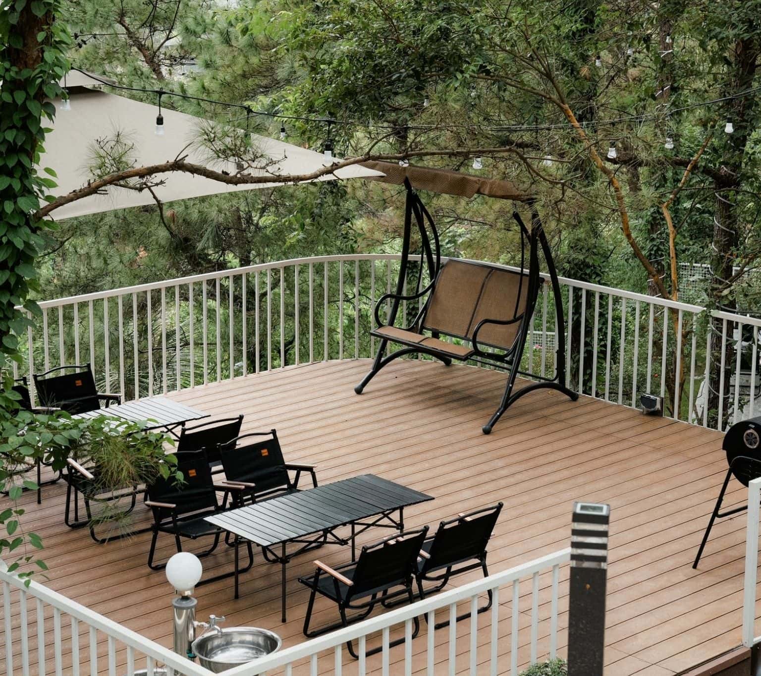 Outdoor BBQ area
