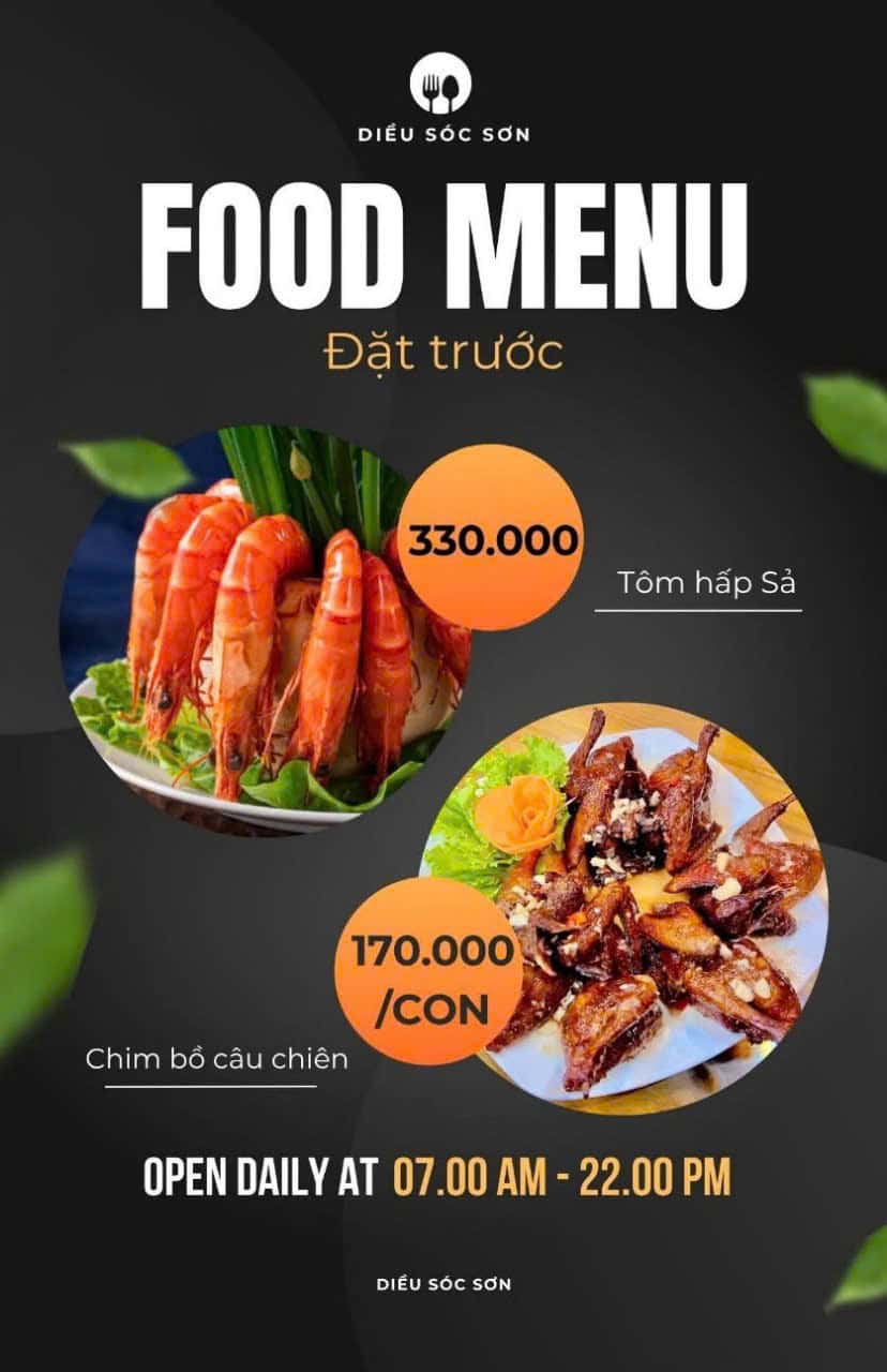Diều Sóc Sơn菜单 - 海鲜