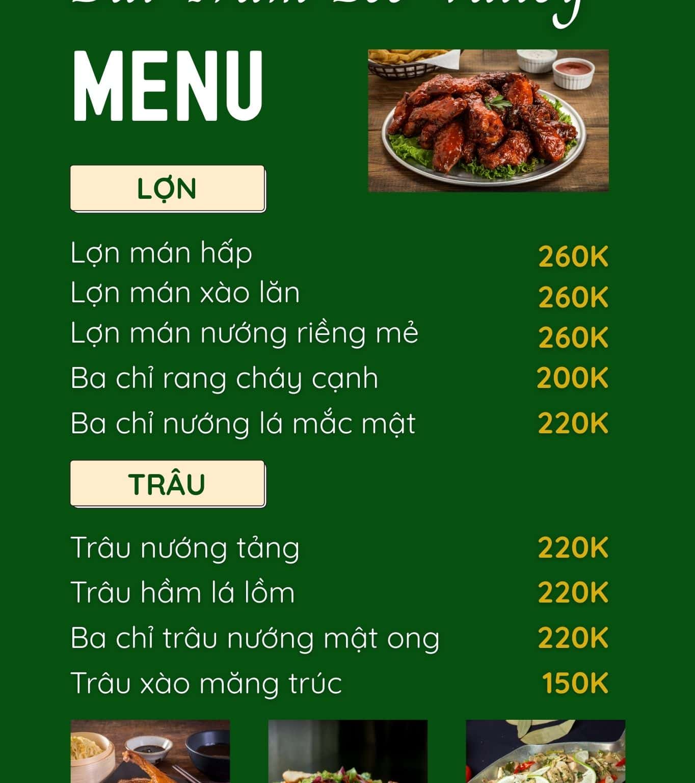 Các món lợn và trâu (mâm 6)