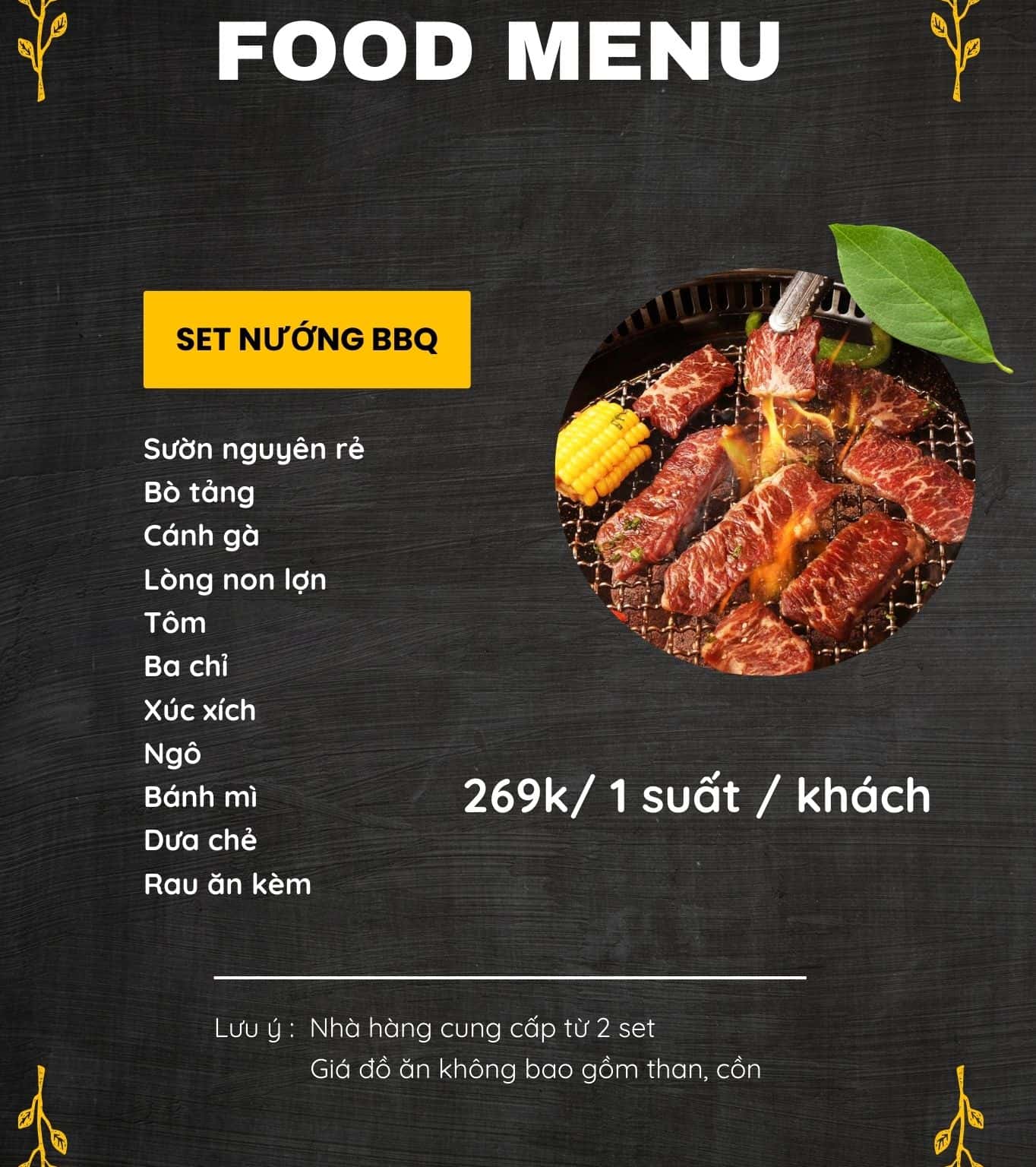 BBQ menu