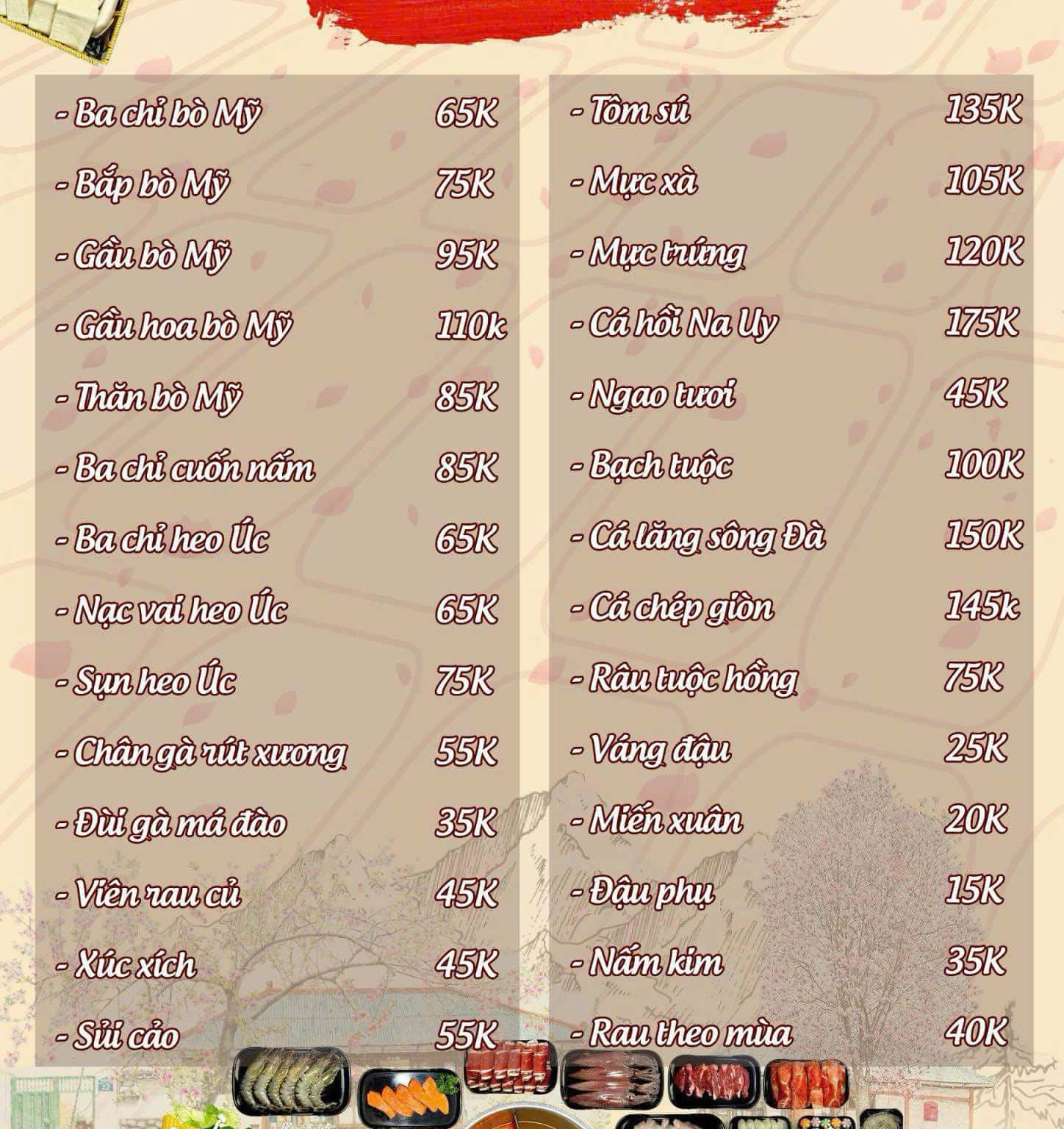 Hotpot Menu