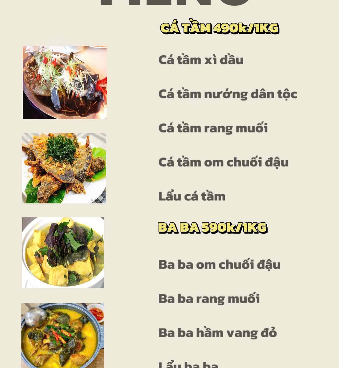 Menu chuyên đề