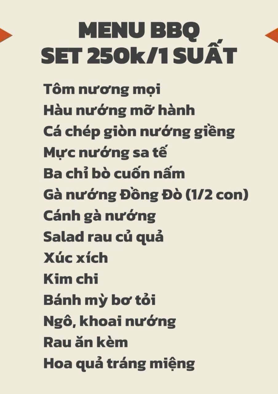Menu BBQ và Lẩu