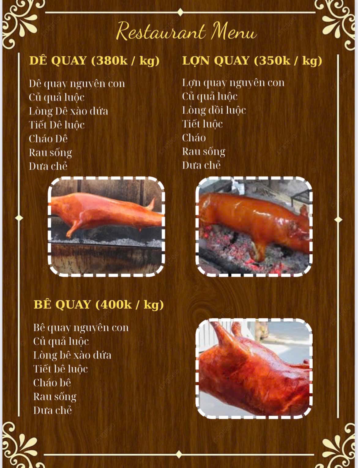 Menu gọi món