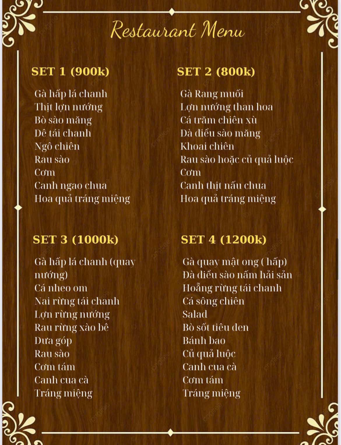 Menu set