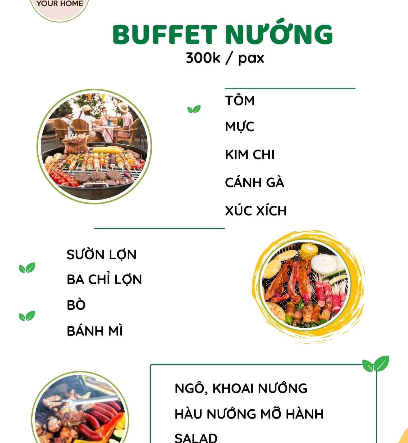 Menu nướng