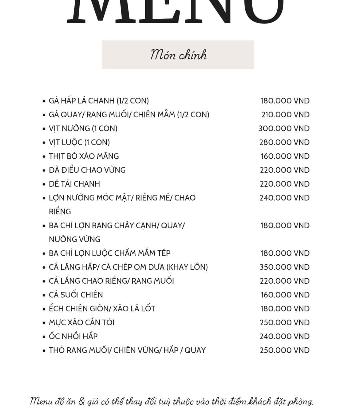 Menu món