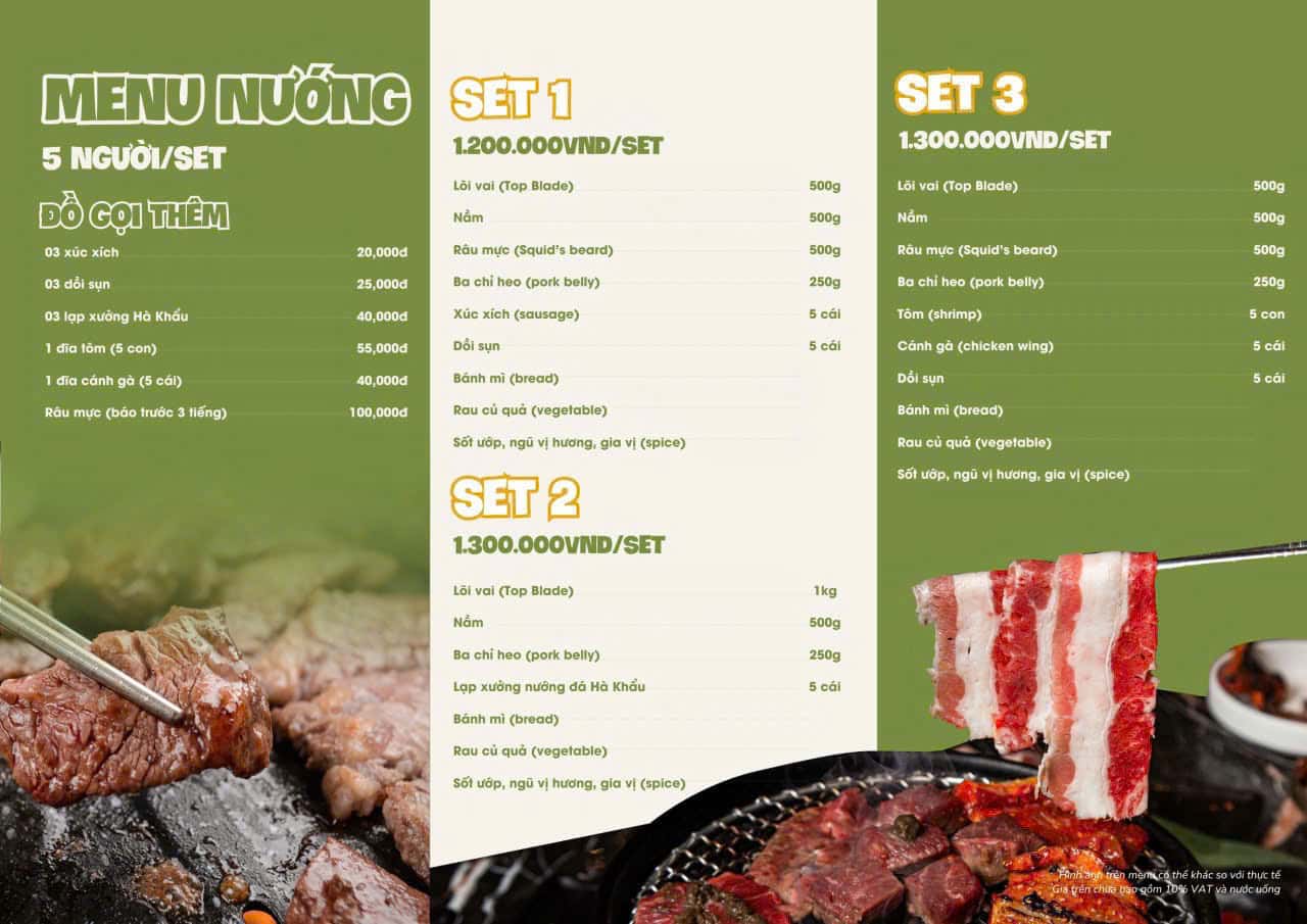 BBQ menu