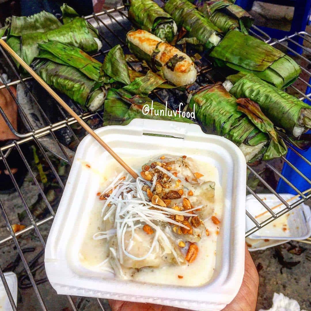 Chuối nếp nướng