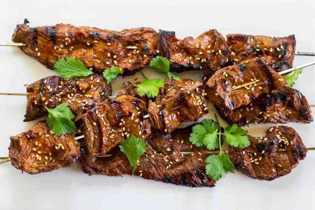 Beef or pork skewers