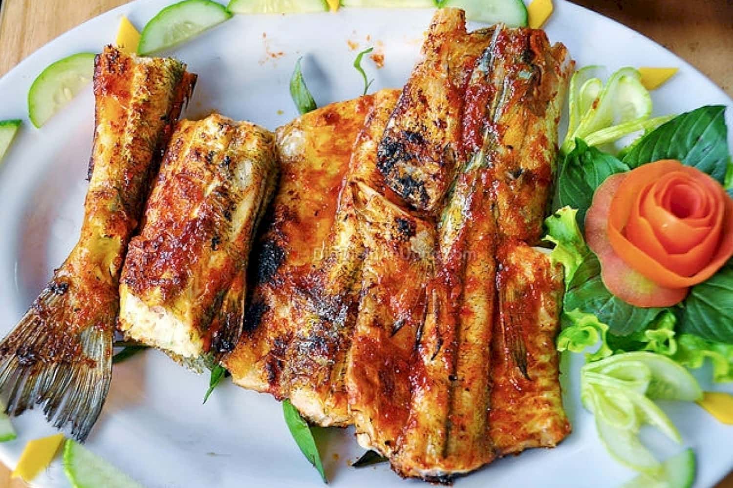 Cá xương xanh nướng bẹ chuối