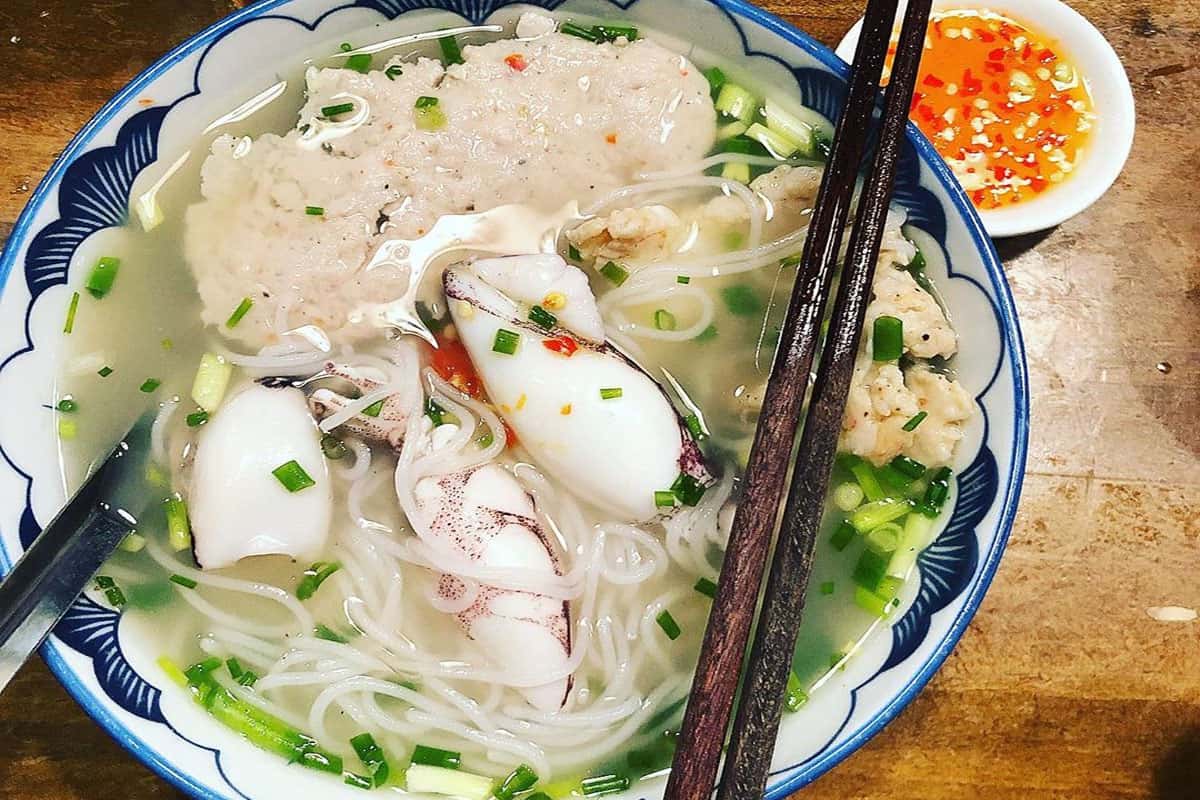 Món bún quậy Kiến Xây