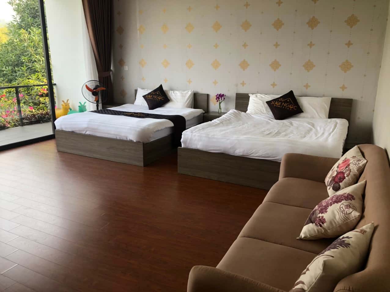 Phòng ngủ tại Suối Ngọc Homestay