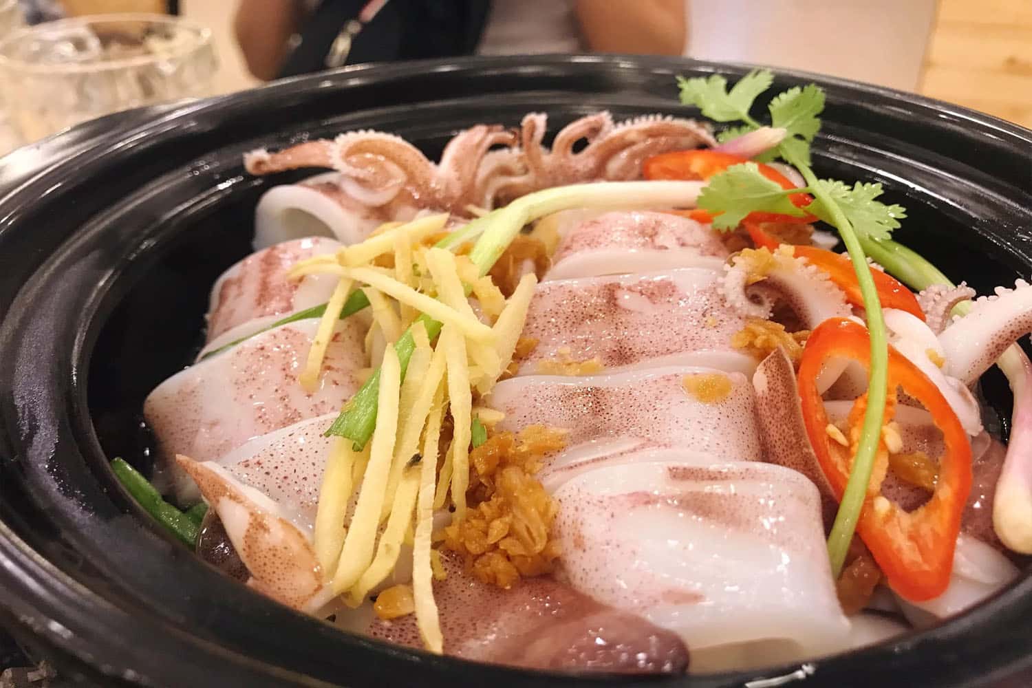 Mực hấp gừng