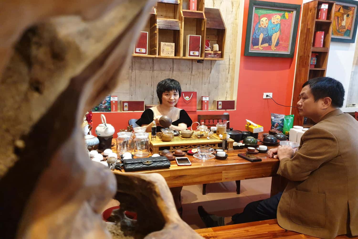 Thưởng thức trà ở Maison Tea House Homestay