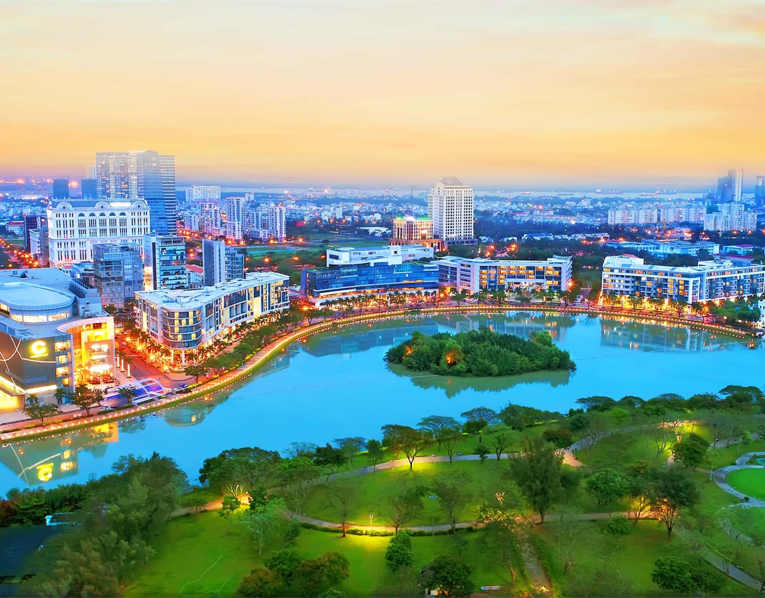 Vị trí của Hồ Bán Nguyệt