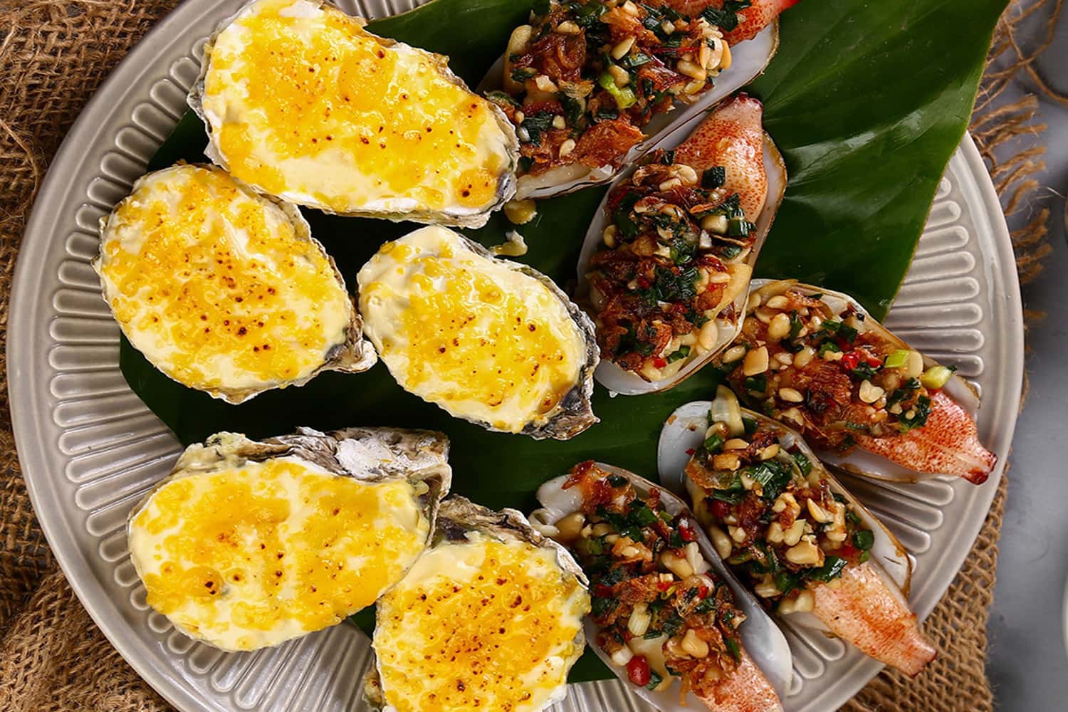 Tu hài nướng mỡ hành