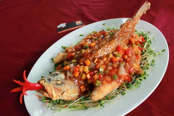 Món ăn được trang trí rất đẹp mắt