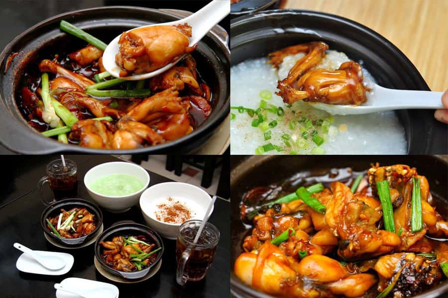 Set cháo ếch đầy đủ