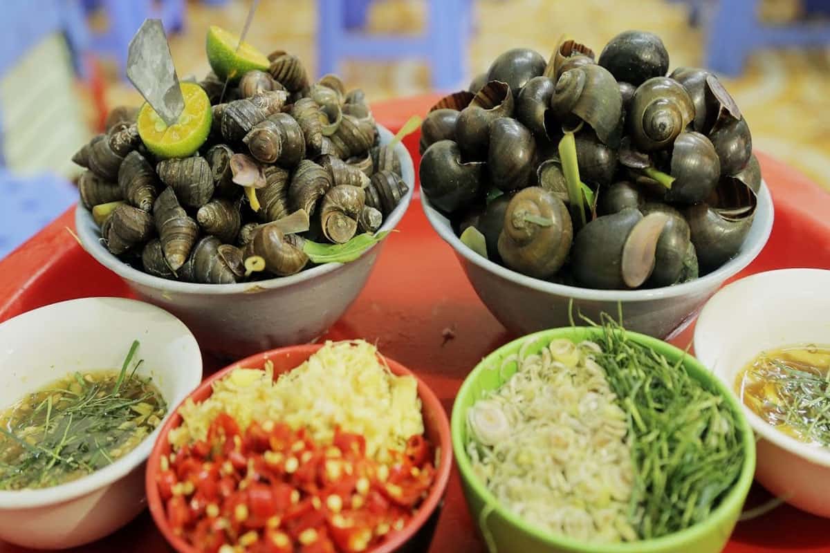 Ốc luộc phố Đinh Liệt