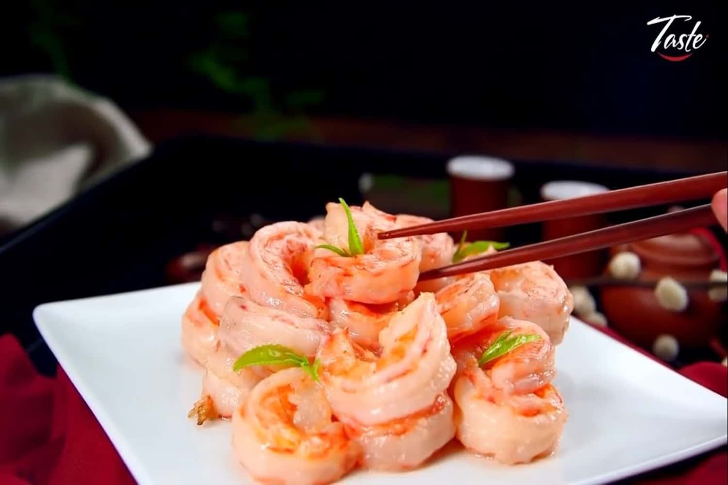 Tôm chiên trà Long Tỉnh