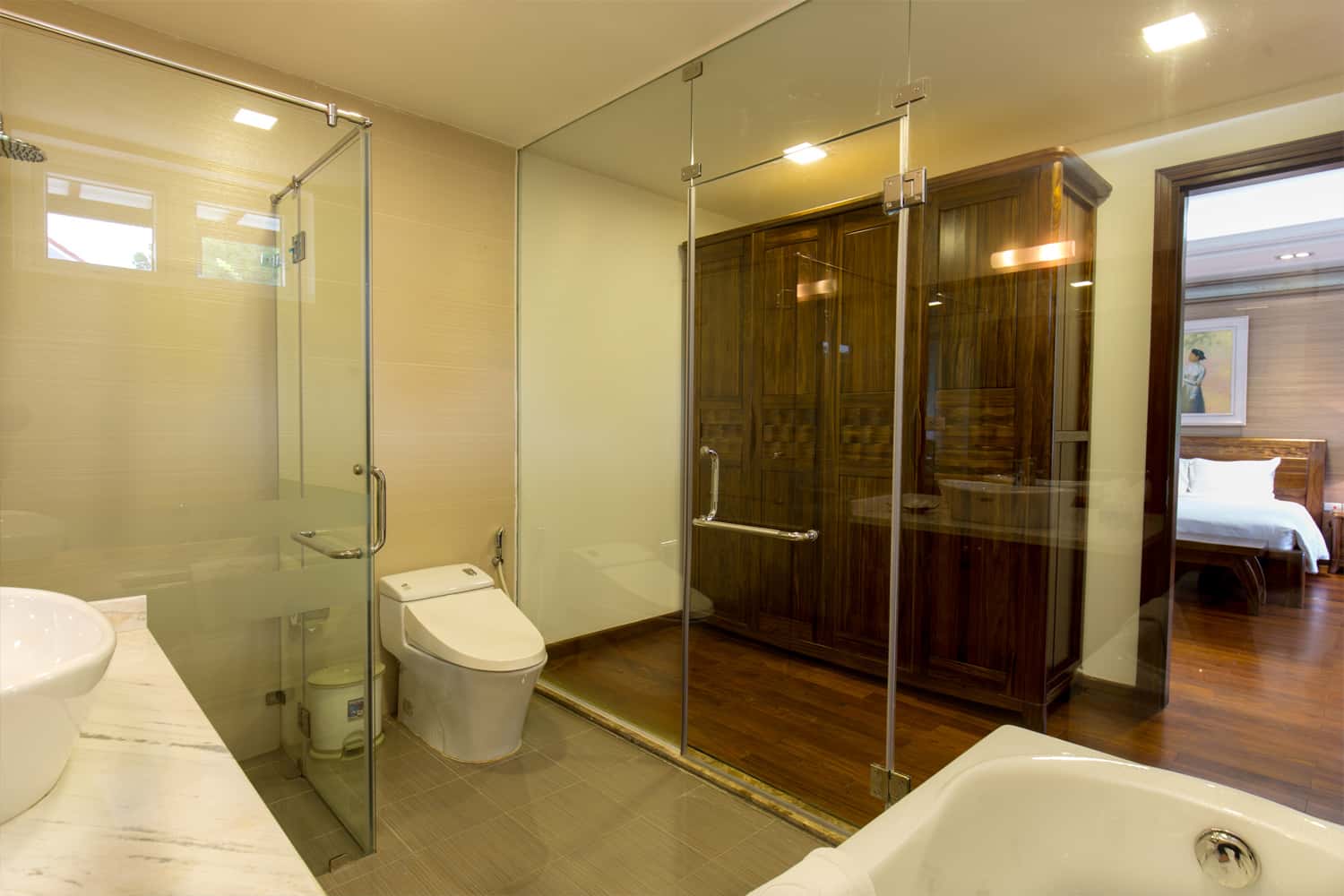 Phòng tắm ở Suite Pool 