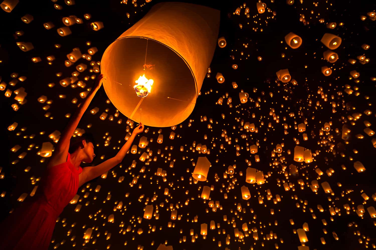Đèn lồng bầu trời Thái Lan