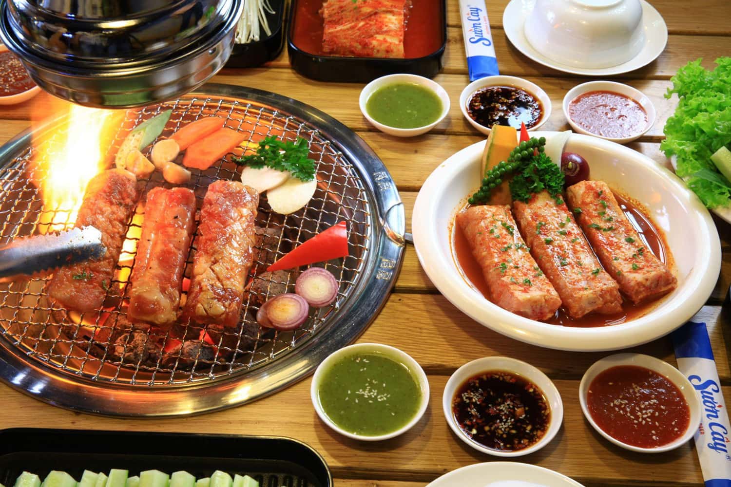 Quán sườn cây nướng