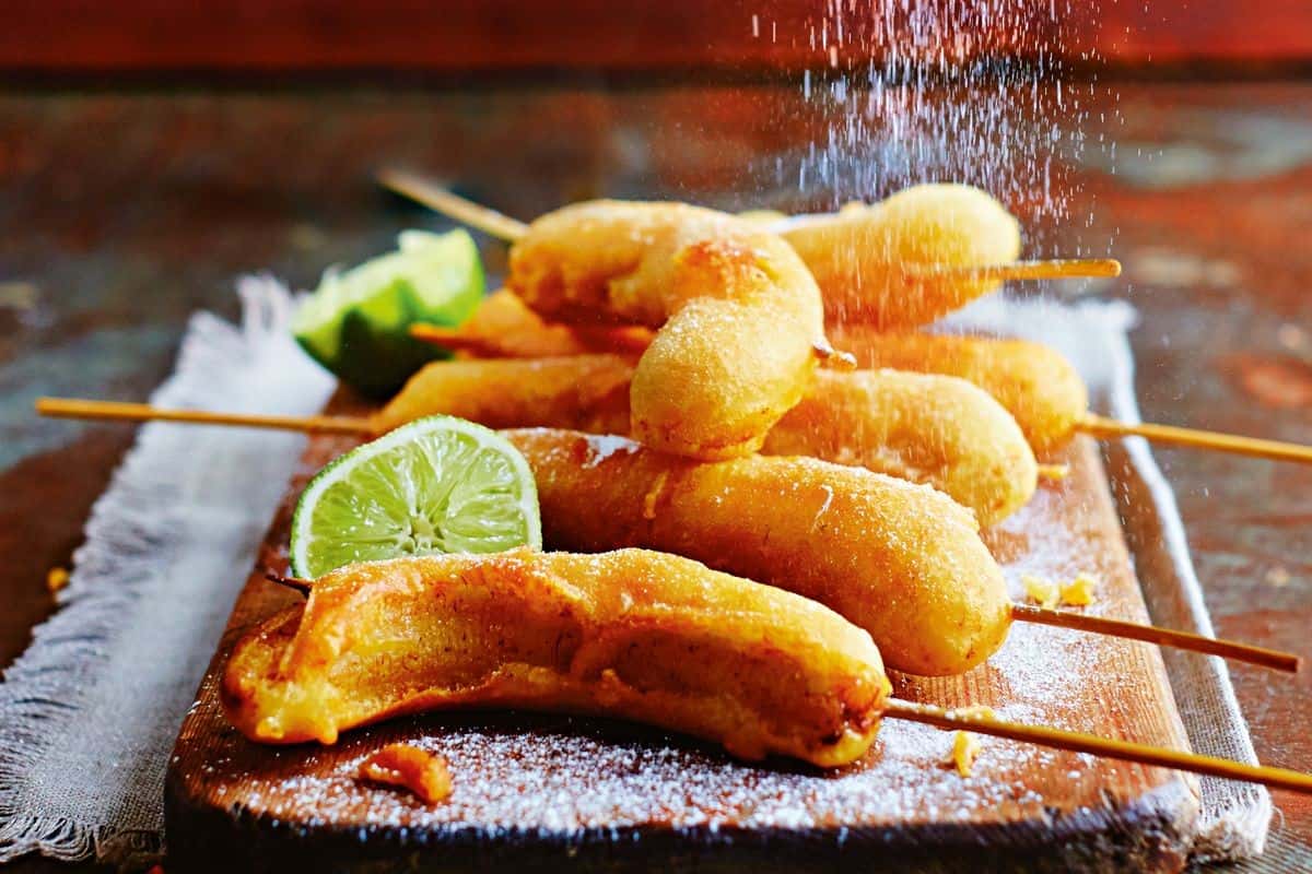 Deep-fried bananas