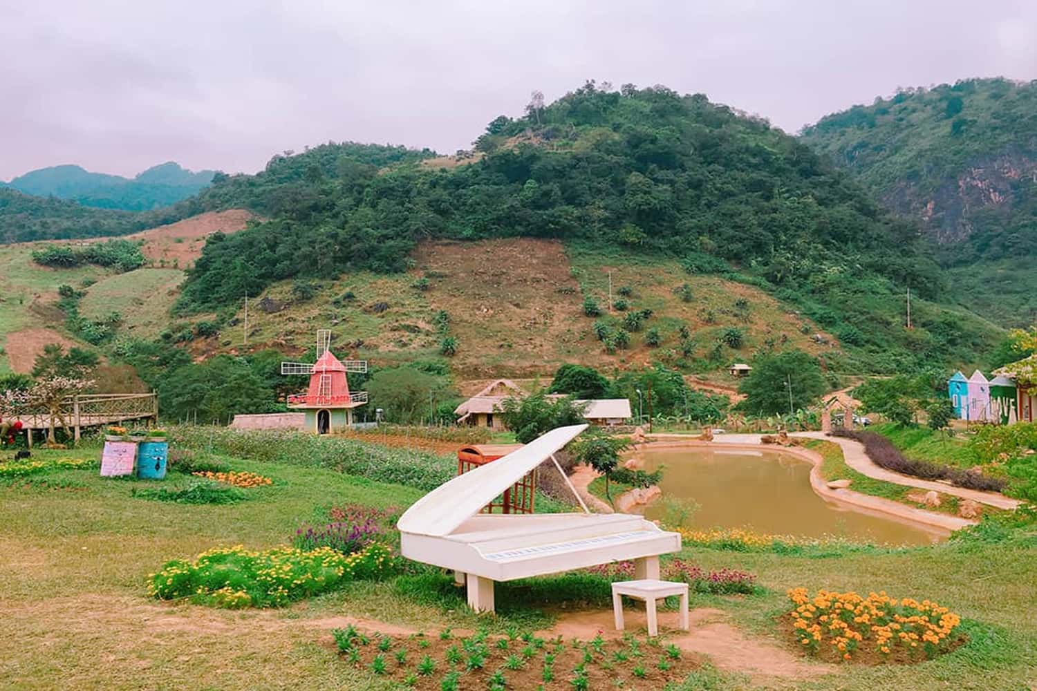 Không gian ở Mộc Châu Happy Land