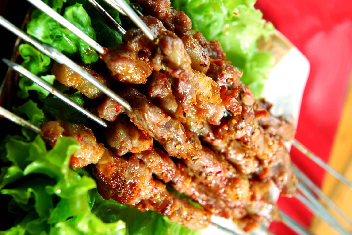 Thịt heo nướng xiên que