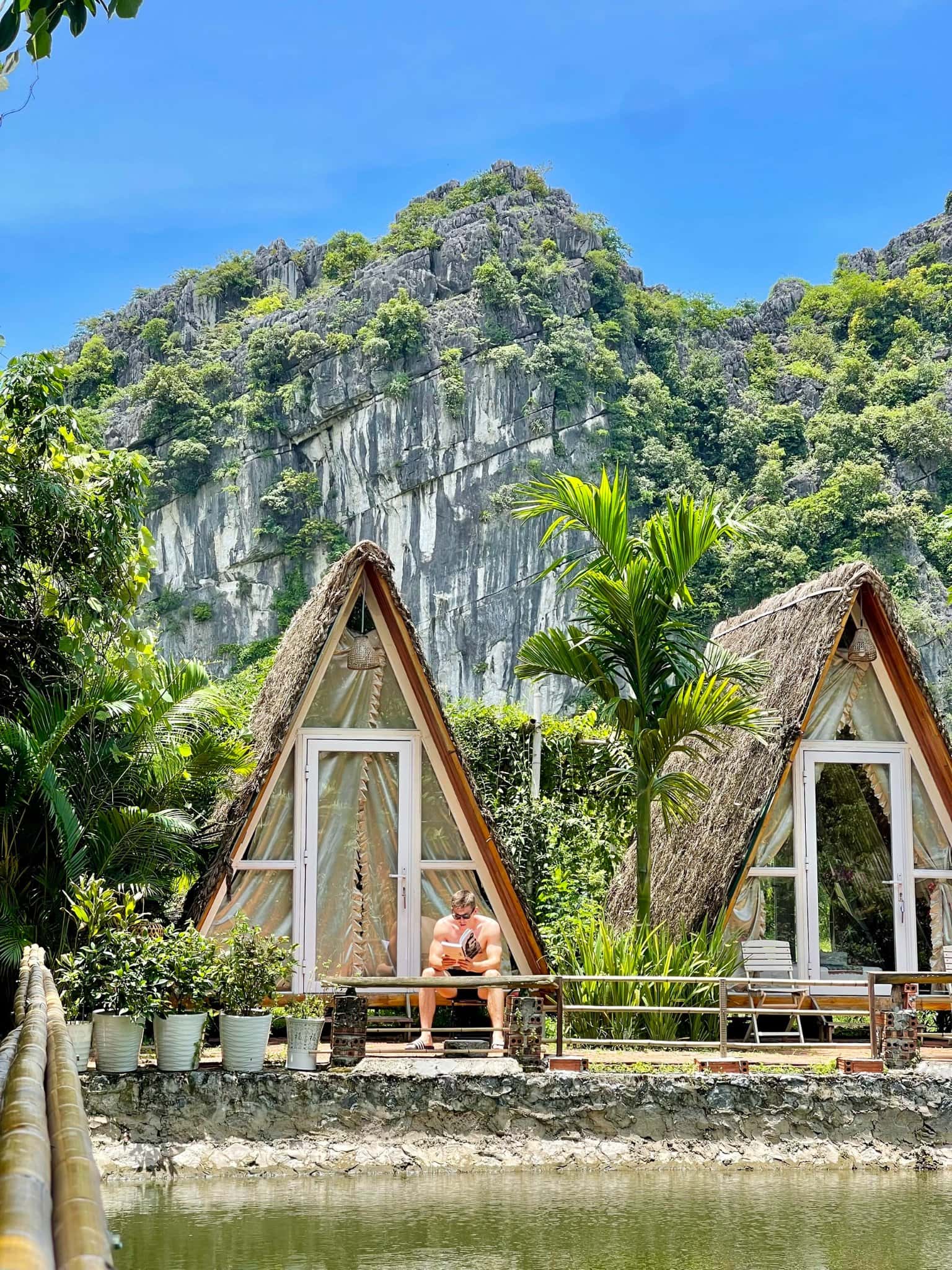 justfly trang an lamia bungalow triangle house ninh binh