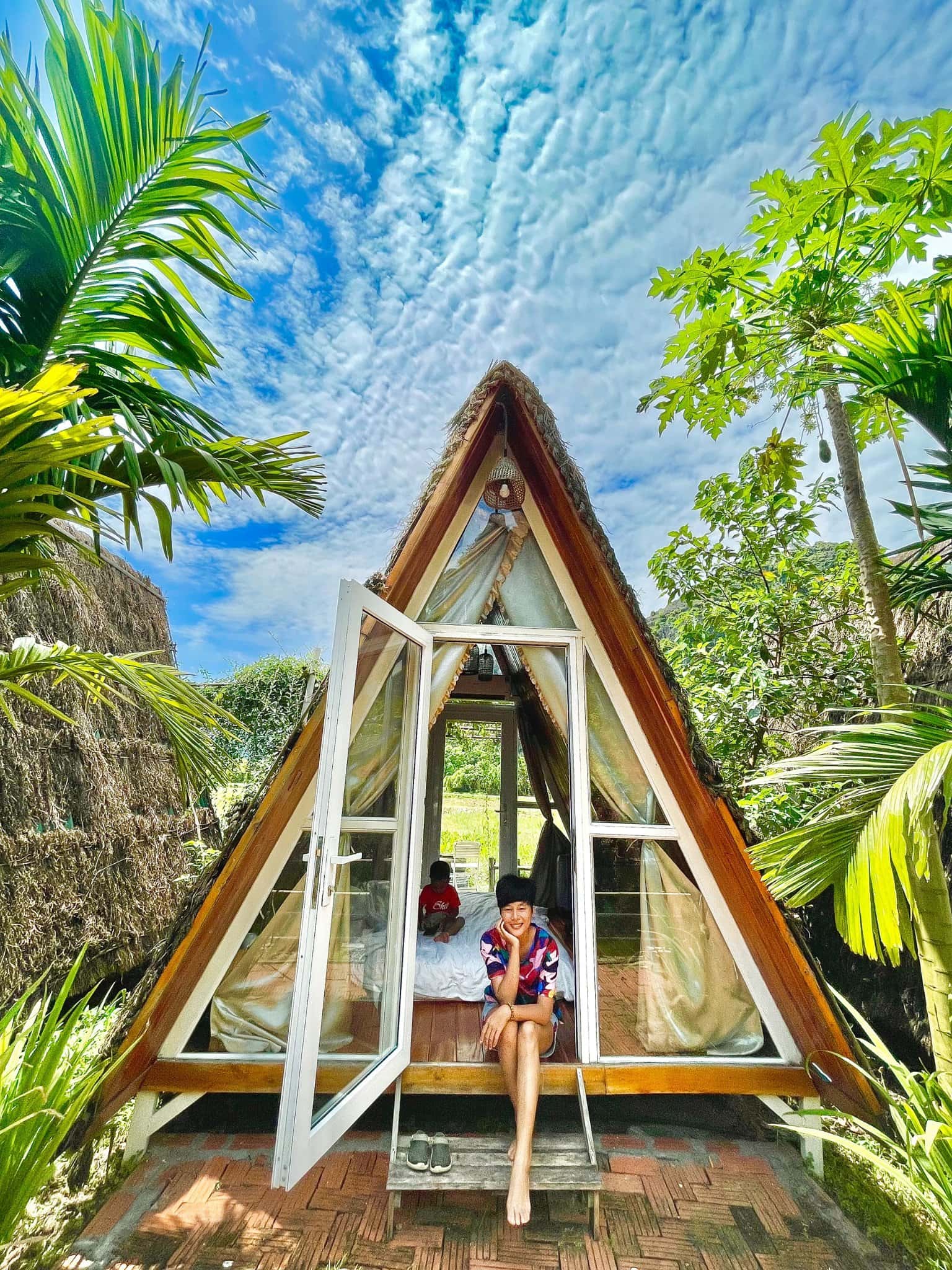 justfly trang an lamia bungalow triangle house couple ninh binh 