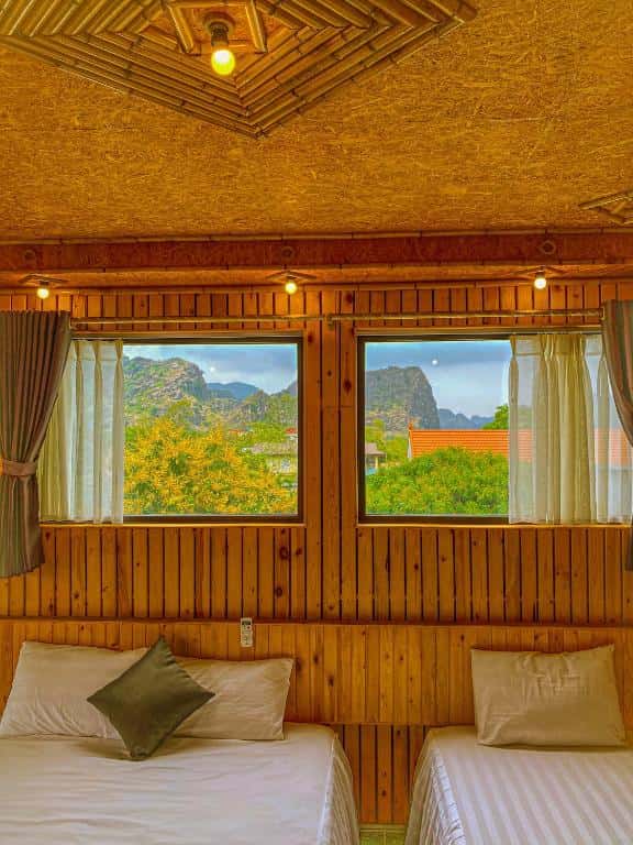 justfly phong luxury 3 nguoi hang mua bamboo homestay