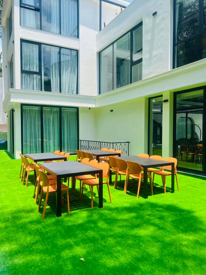 Outdoor dining table