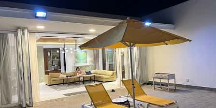 Outdoor BBQ area