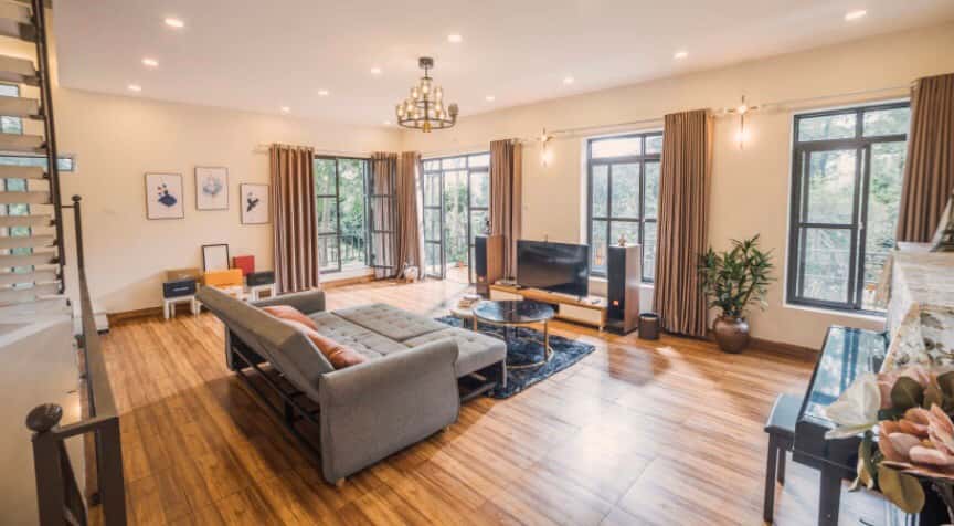 phong khach lv house villa by de vuz homestay hoa binh