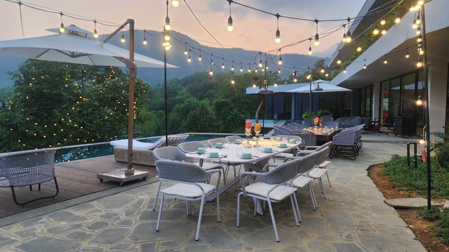 Outdoor dining table