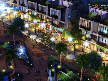 Flamingo Đại Lải Shop house夜街